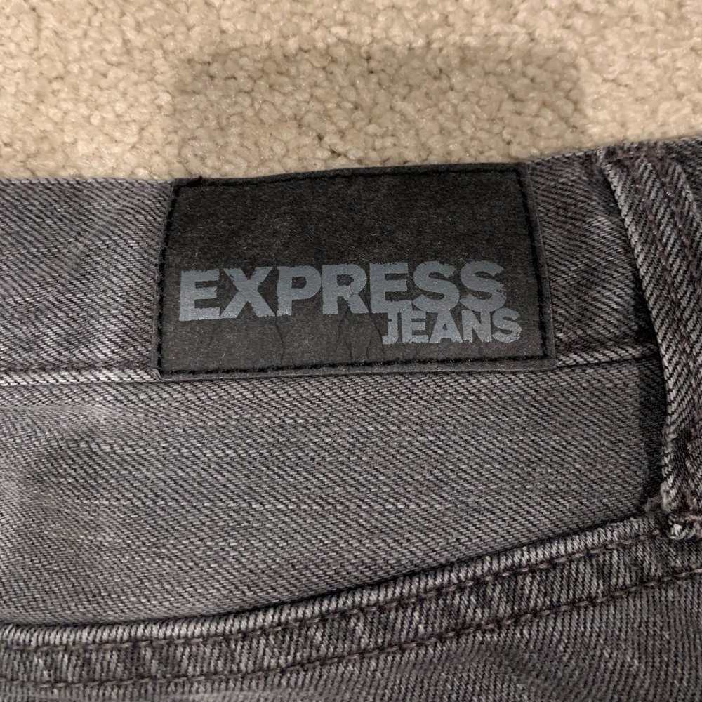 Express Jeans Straight Cut Jeans | Gray | 34 x 32